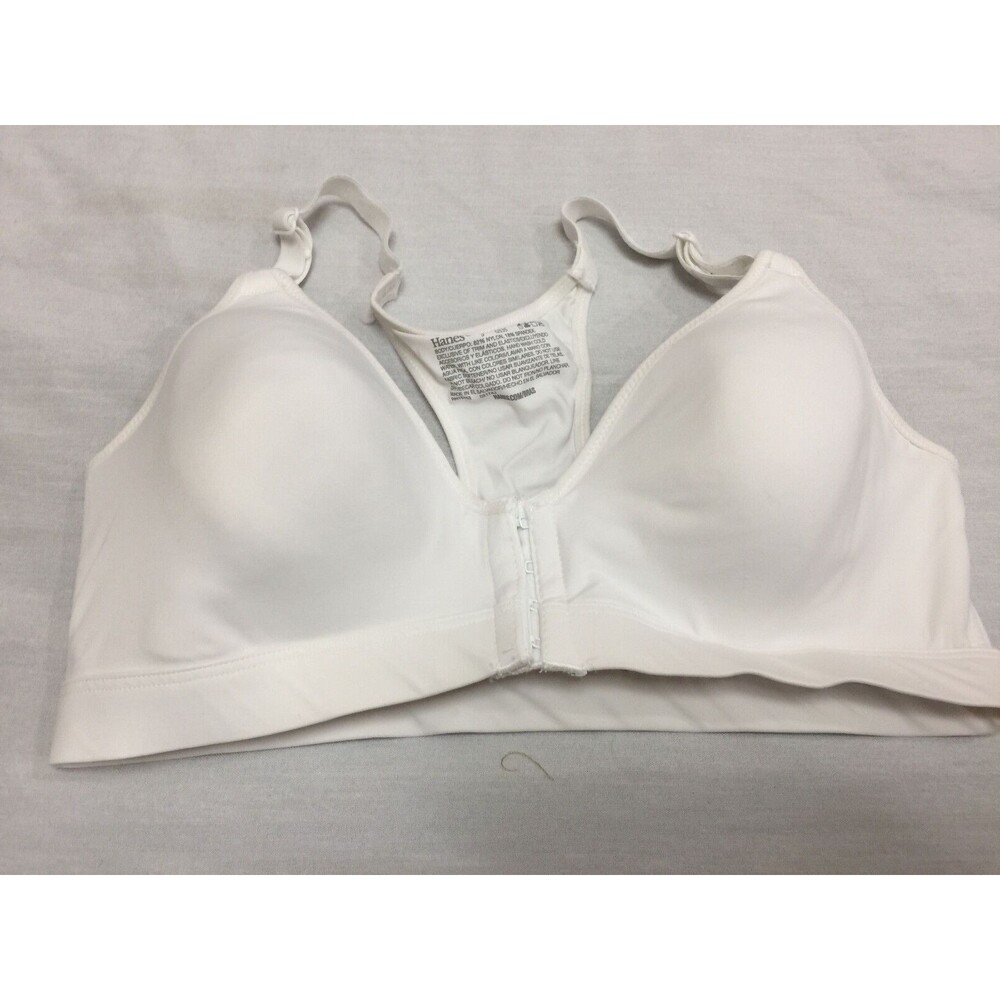HANES FRONT CLOSE WOMENS WIRE FREE BRA SIZE S